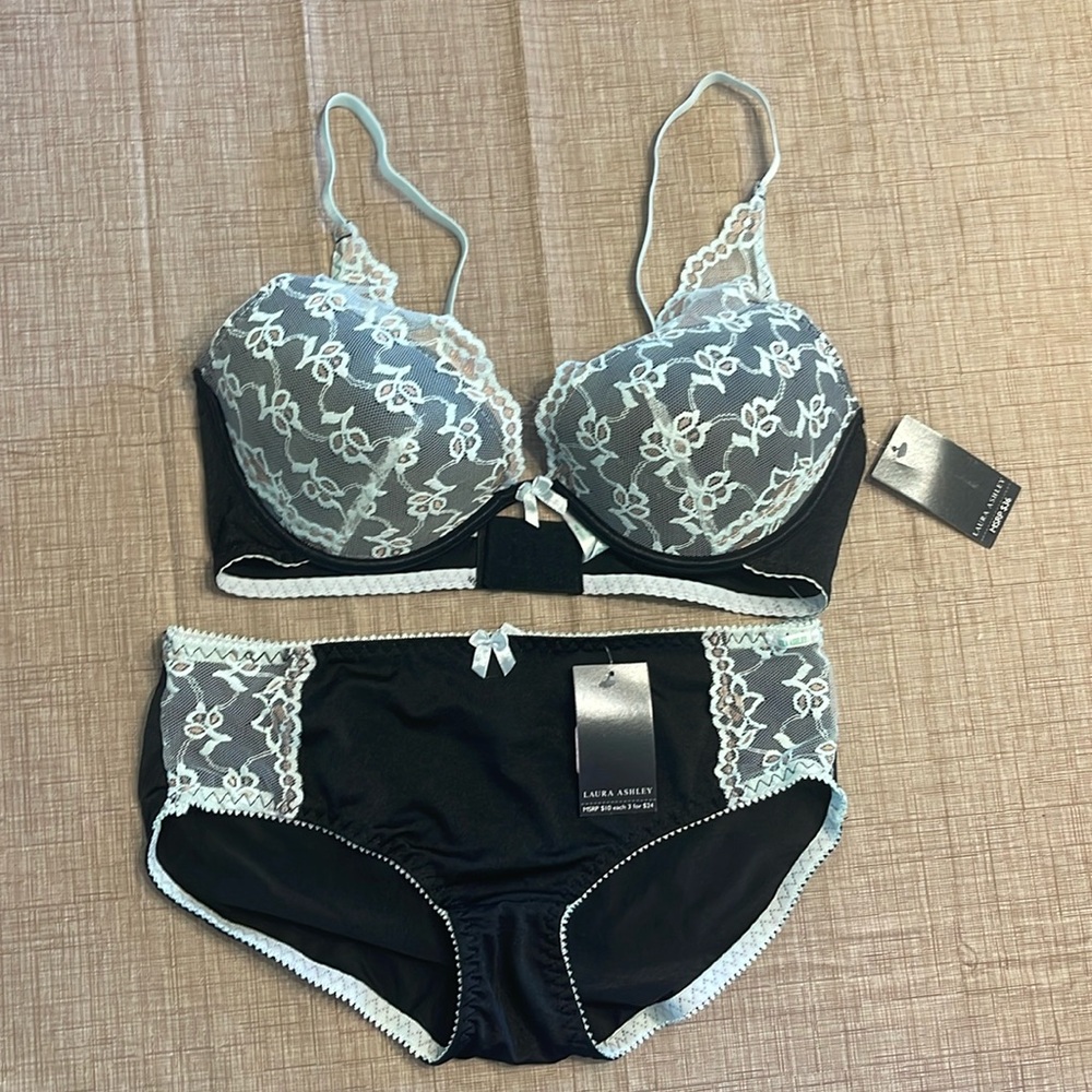 Laura Ashley Bra and Panty Set